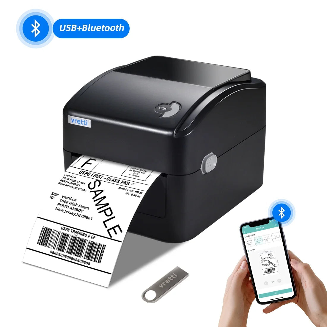 420 Bluetooth Thermal Label Printer , 4X6 Label Printer for Shipping Packages, Compatible with Windows Smartphone