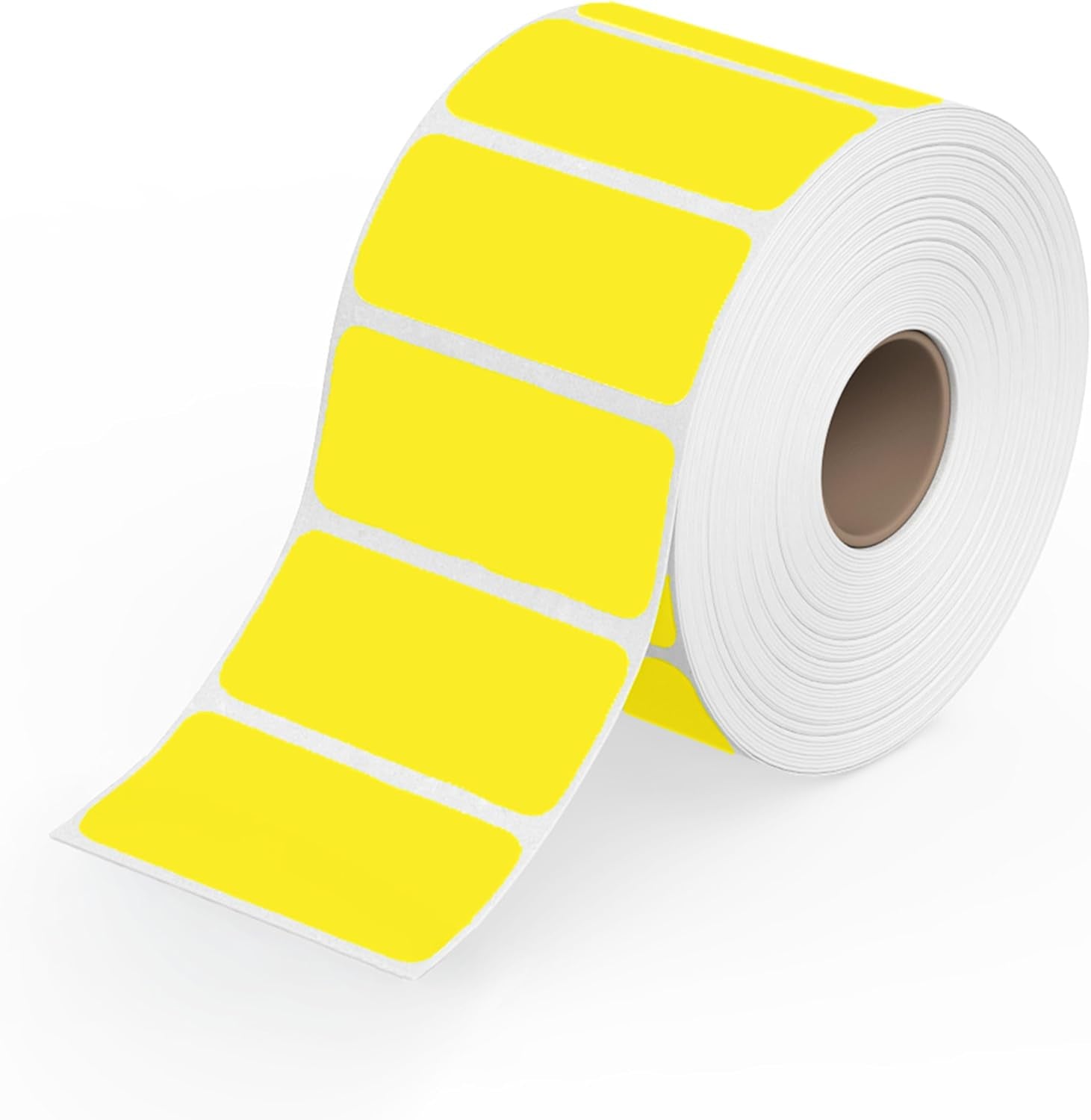 Rollo Direct Thermal 2X1 Sticker Labels - Roll of 1,000 Yellow Thermal Labels - Multi-Purpose Thermal Printer Stickers
