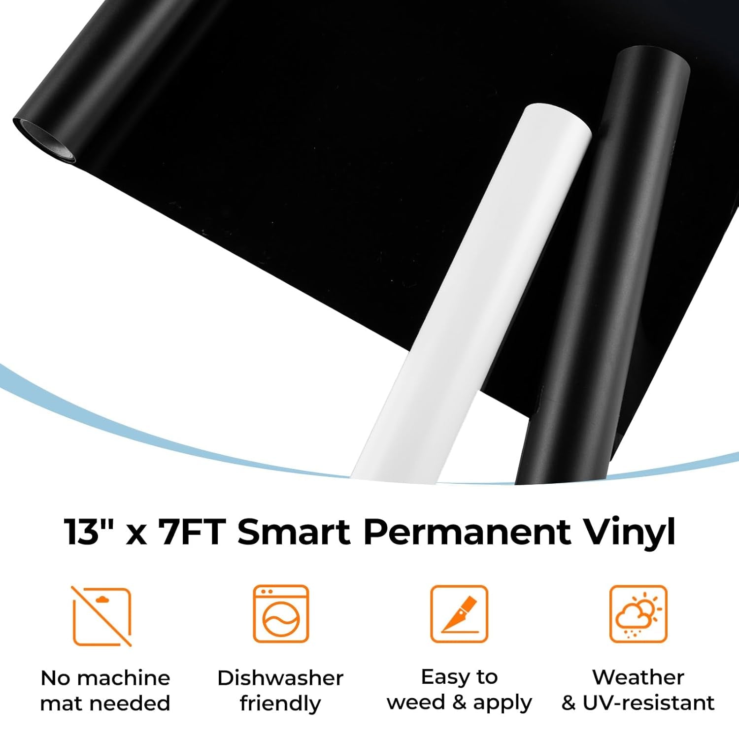 Loklik Cutting Machine 2 by HTVRONT Purple & Smart Permanent Vinyl 13" X 7Ft & Transfer Tape Roll 50FT