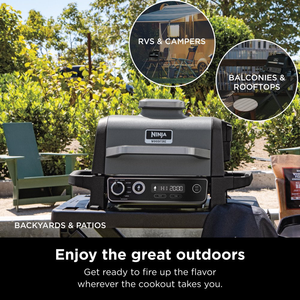 Woodfire 3-In-1 Outdoor Grill, Master Grill, BBQ Smoker, & Outdoor Air Fryer with Woodfire Technology, OG700