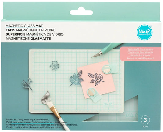 Magnetic Glass Mat 9"X6" 3/Pkg-3 Pieces