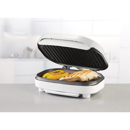 Brentwood TS-605 Non-Stick 750W Indoor Electric Contact Grill, White