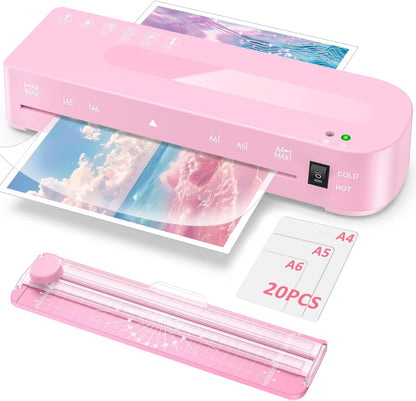 9 Inch Laminator Machine with 20 Laminating Sheets, Hot & Cold with Trimmer | A4 Laminating Machine for Office, School, Business and Home