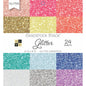 Single-Sided Cardstock Stack 6"X6" 24/Pkg-Glitter, 12 Colors/2Ea