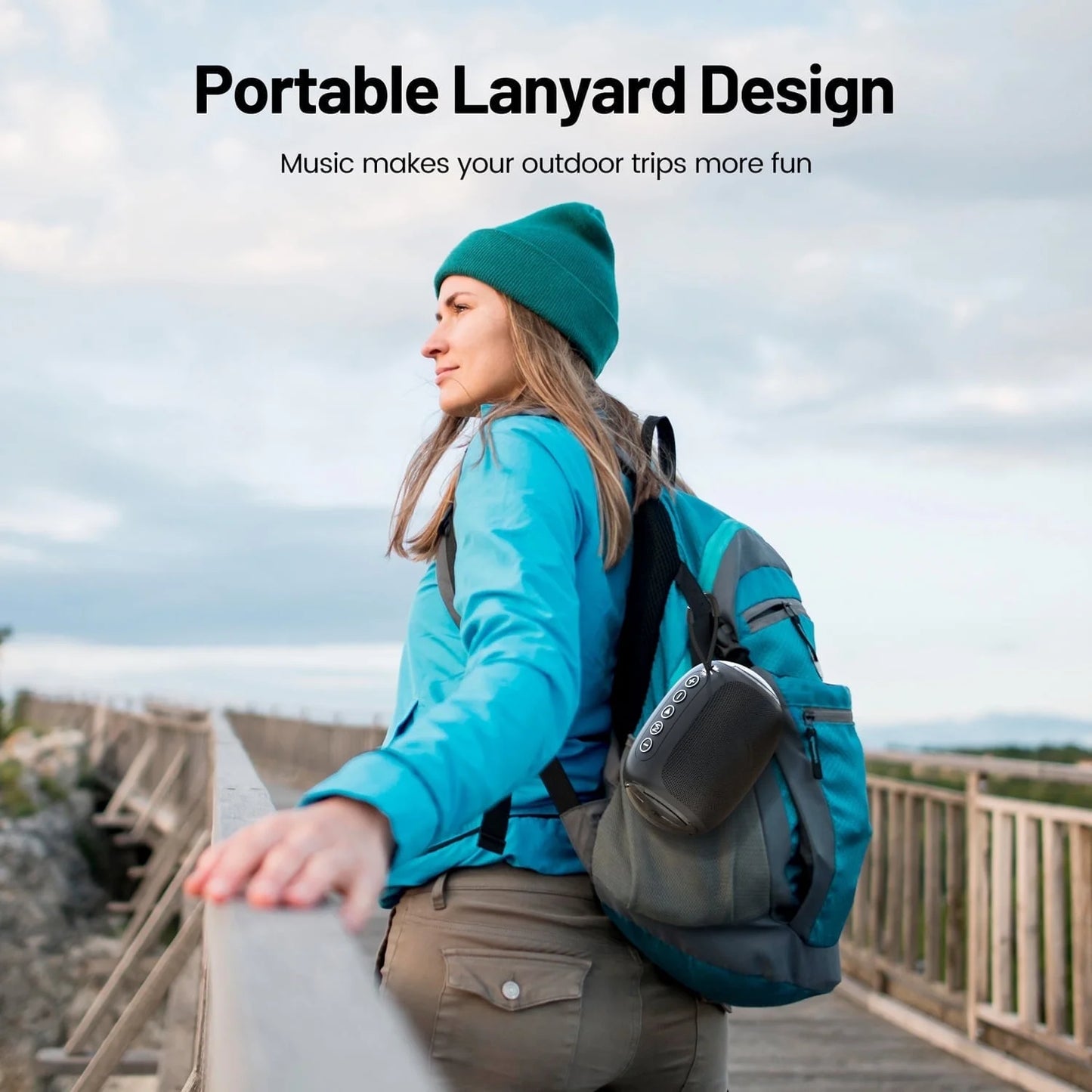 Small Bluetooth Speaker with Light, Mini Wireless Portable Speaker