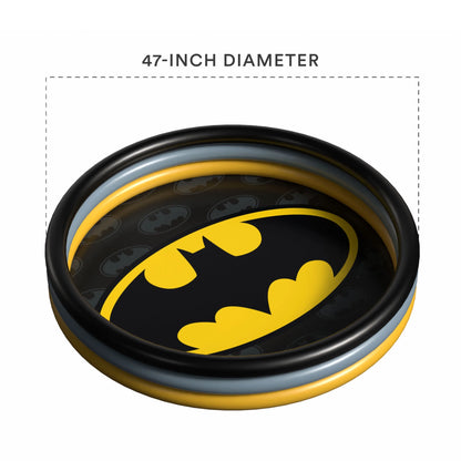 DC Comics  3-Ring Inflatable Swimming Pool, Portable Pool for Outdoor/Indoor Play, for Kids Ages 3+