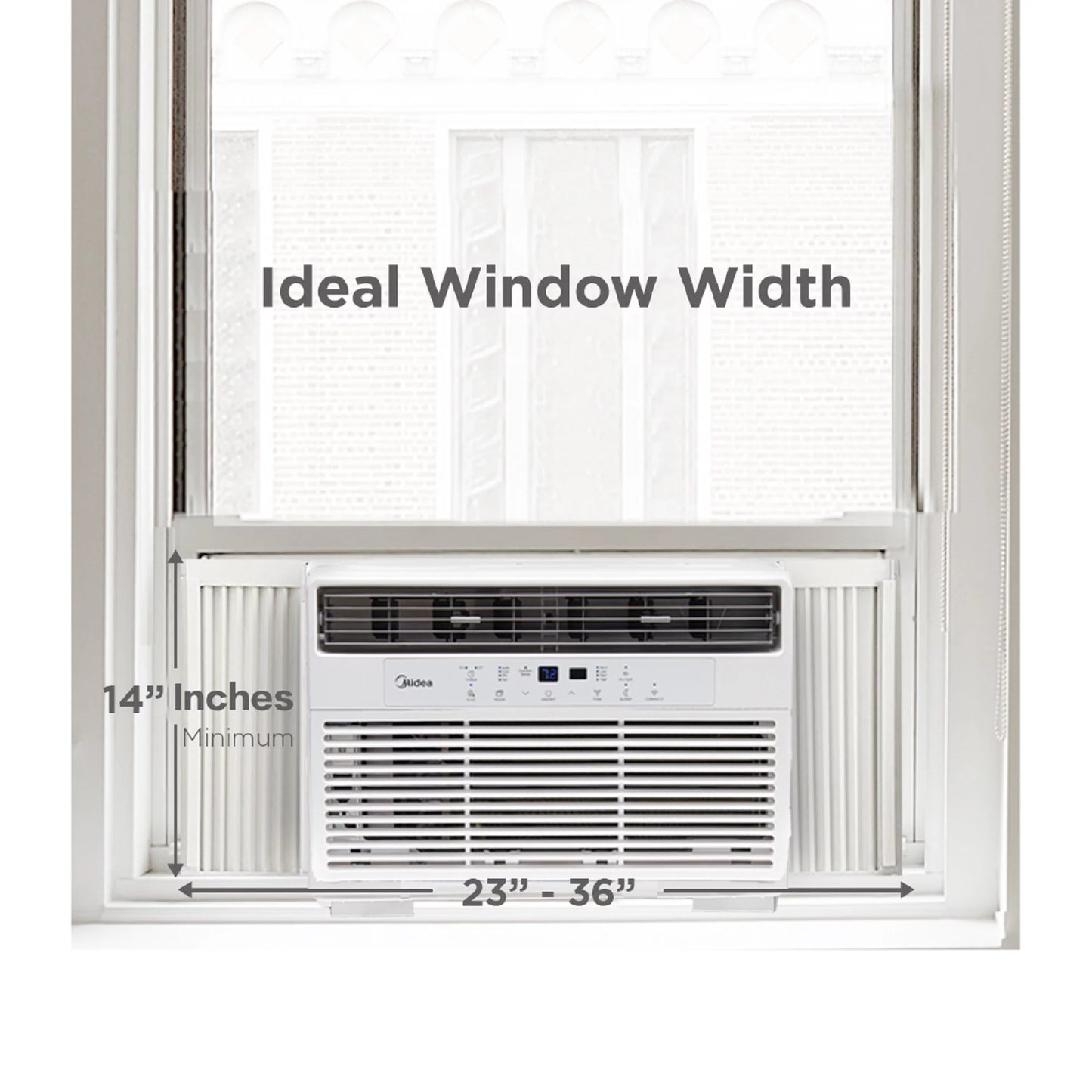 10,000 BTU 115V Smart Window Air Conditioner with Comfort Sense Remote, White, MAW10S1WWT-T, New