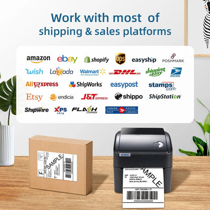 420 Bluetooth Thermal Label Printer , 4X6 Label Printer for Shipping Packages, Compatible with Windows Smartphone