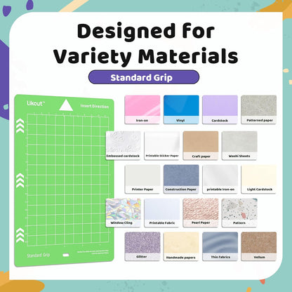 Cutting Mat for Glee S501 Cutter, 4.5" X 6.5" Standard Grip Mat for DIY Crafty, 3 Packs  Accessories Mats, Adhesive Sticky Green Quilting Replacement Cut Mats for Iron On, Vinyl and More