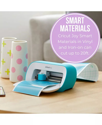 Joy Cutting Machine Bundle with 7 Smart Iron-On Rolls - Compact Vinyl Cutter for Custom Apparel and DIY Crafts