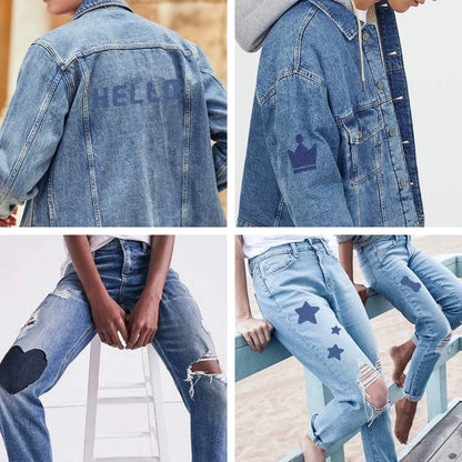 Iron on Patches for Clothes, 20PCS Iron on Patches for Jeans 3" by 4-1/4", 4 Shades of Cotton Denim Clothing Repair and Decoration Kit for DIY Repair, Crafting, Embellishment