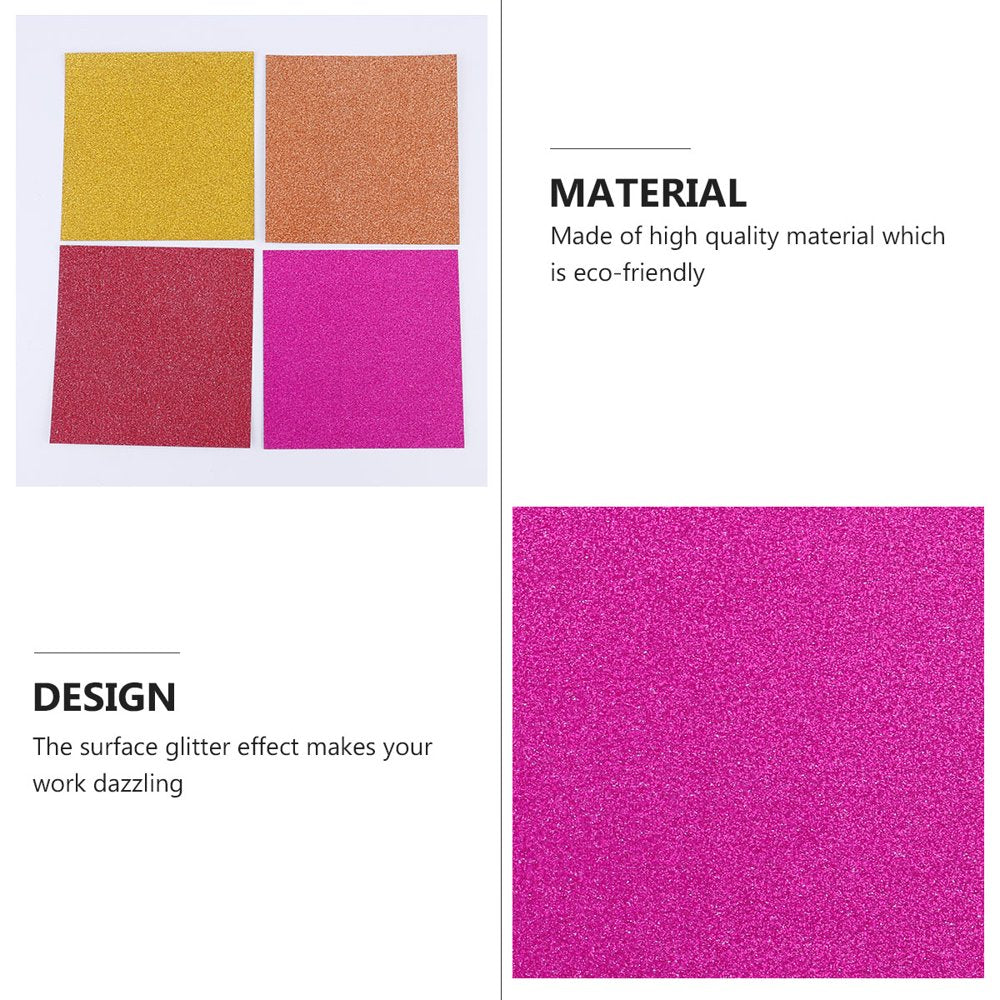 Paper Cardstock Glitter Sparkle Shimmer Origami Metallic Single Sided Folding Silver White Recollections Gift Wrapping