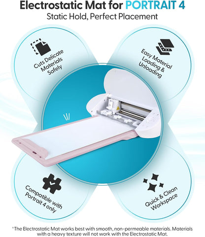 America Electrostatic Cutting Mat for Use with Cameo 5 and Cameo 5 plus Models - 12 X 12 (Matte Pink)