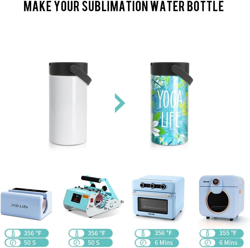 8 Pack Sublimation Kids Water Bottle Tumblers Blanks Bulk 20 OZ 600 ML with Flip Straw and Portalbe Handle, Compatible with Cricut Mug Press Tumbler Press Sublimation Oven Printing