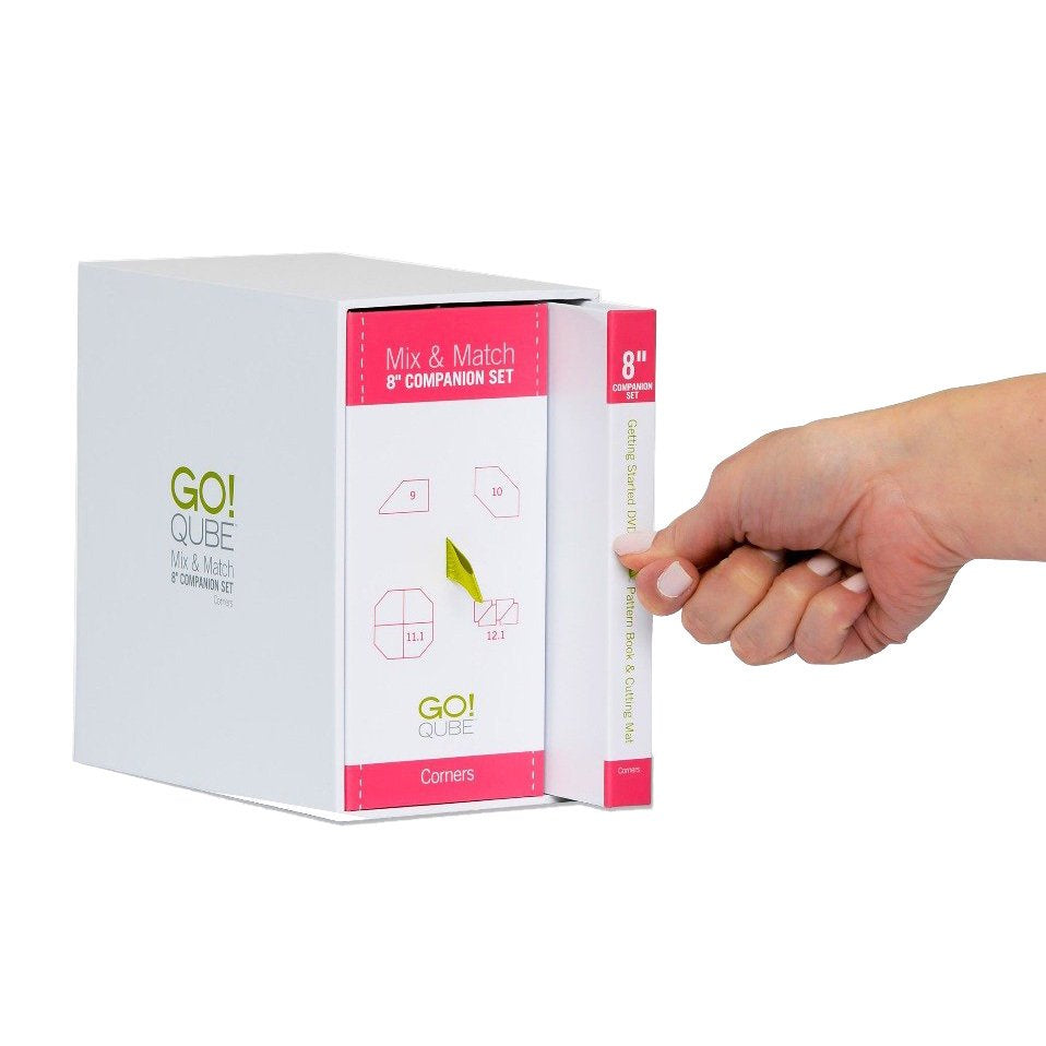 GO! Qube 8" Companion Set-Corners (Includes 4 Dies, 1 Cutting Mat, Pattern Booklet and More!)