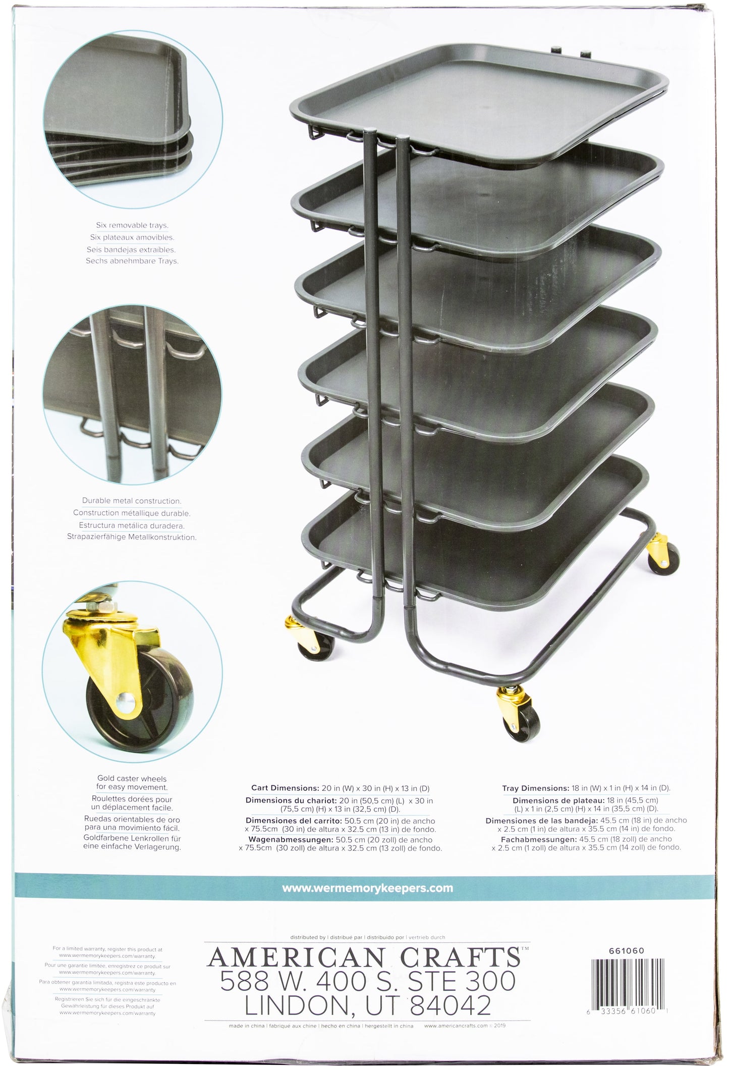 We R Memory Keepers Project Cart-6 Removable Trays