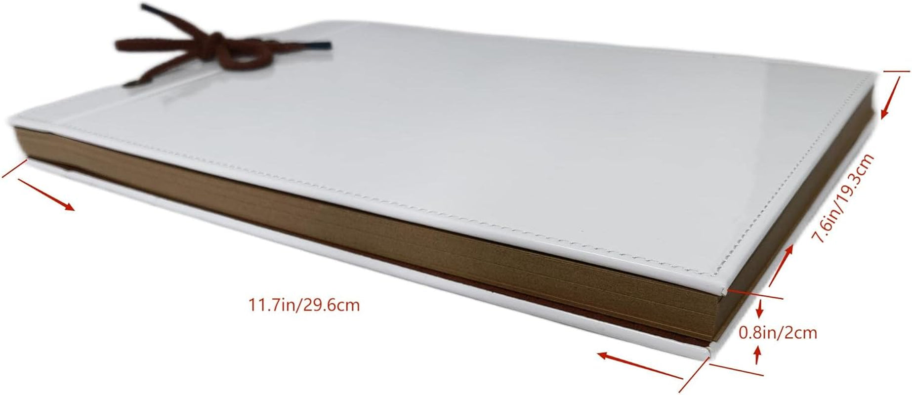 Sublimation Photo Album Blanks Leather Diy Family Scrapbook Photo Album Expandable 11.6X7.5 Inches 80 Pages (Brown)