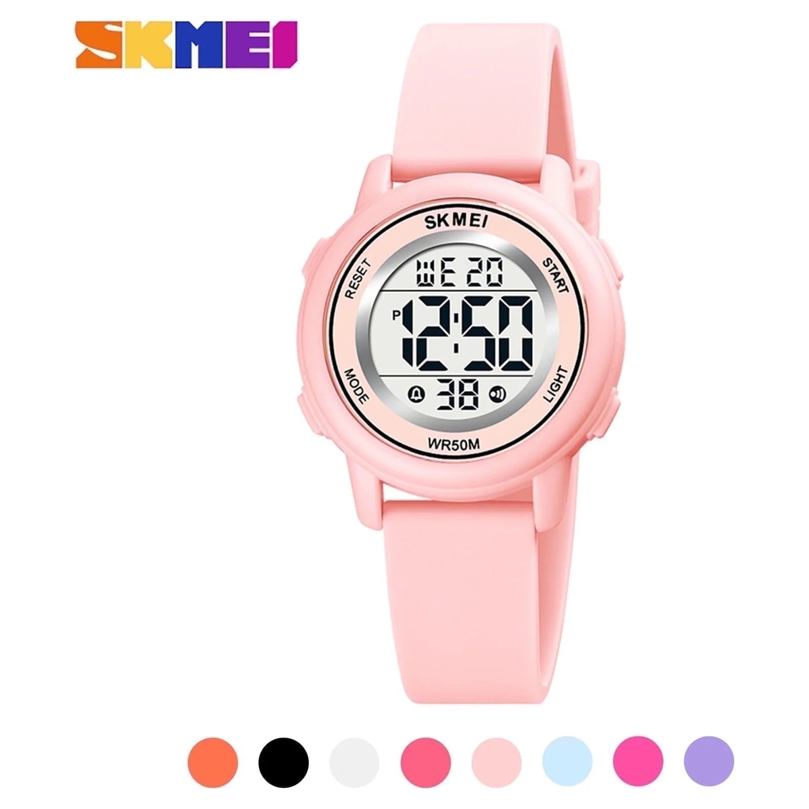 Kids Digital Watch, 50M Waterproof Sport Watch for Kids Girls Boys, Multifunction Luminous Watches Birthday Christmas Gifts for Children 5-7-10-12-Year-Old, Pink