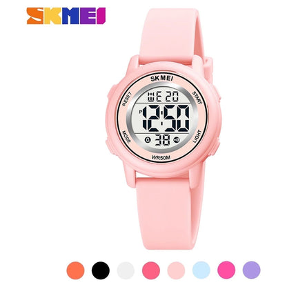 Kids Digital Watch, 50M Waterproof Sport Watch for Kids Girls Boys, Multifunction Luminous Watches Birthday Christmas Gifts for Children 5-7-10-12-Year-Old, Pink