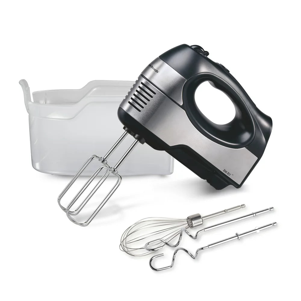 6 Speed Performance Hand Mixer, Includes Case, 5 Attachments, Stainless Steel, 62646F