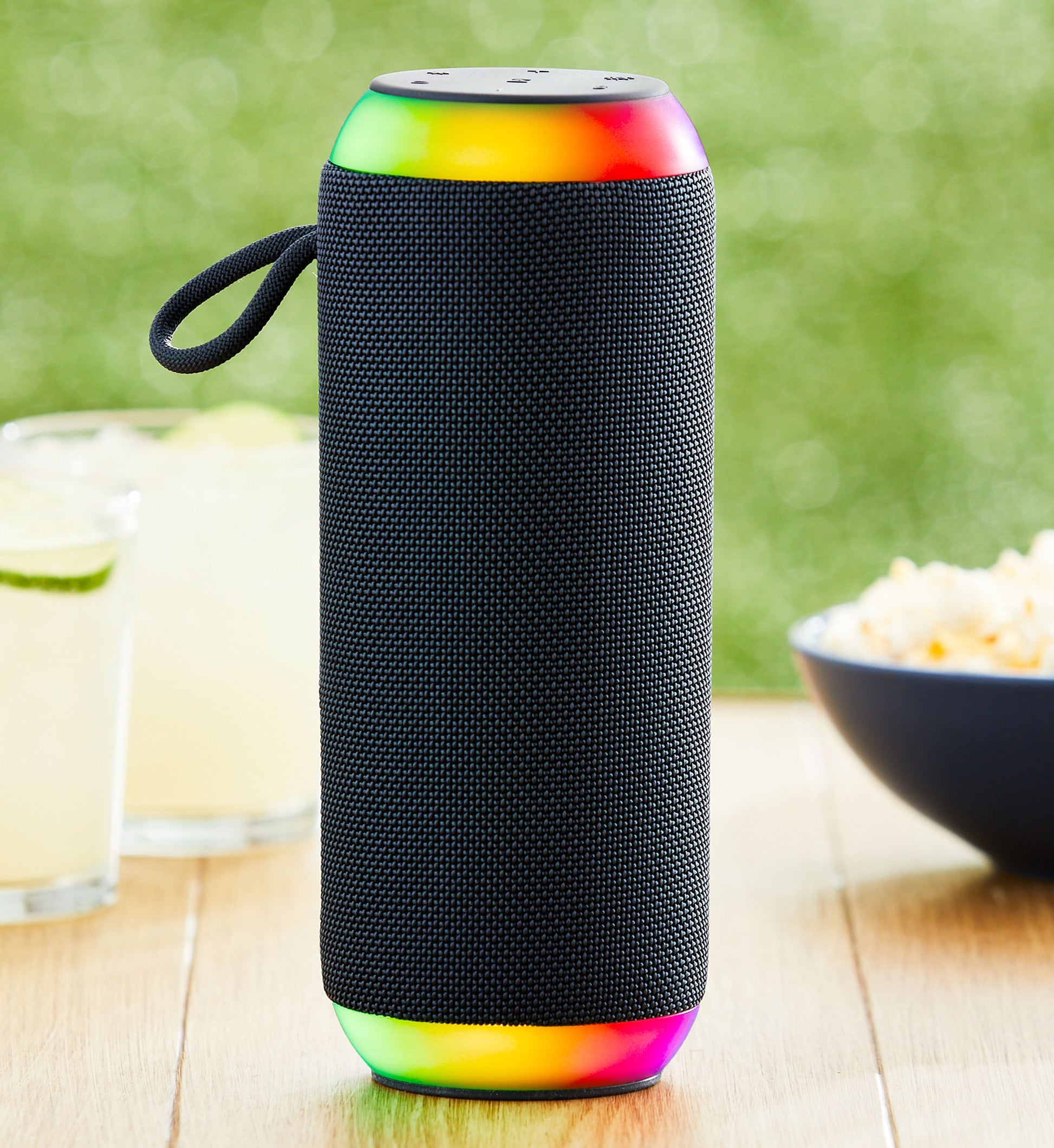 Large Rugged Speaker with Bluetooth Wireless Technology and LED Lighting, Gray