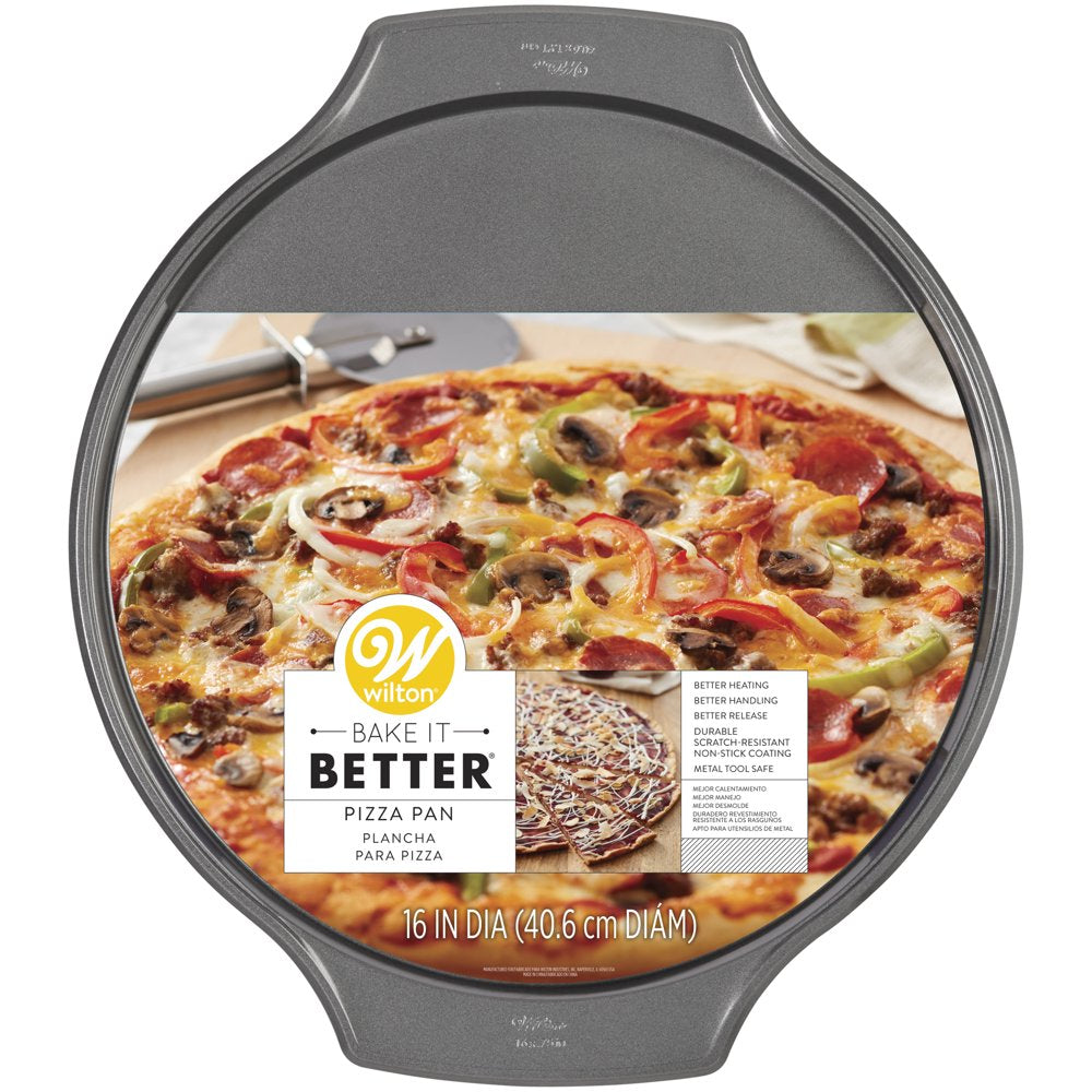 Bake It Better Steel Non-Stick Pizza Pan, 16-Inch