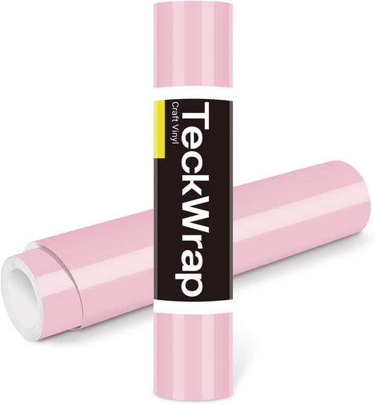 Permanent Adhesive Vinyl 12" X 10Ft, Glossy Queen Pink