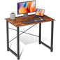 Adult Modern Simple Style with Storage Bag and Iron Hook Small Office Desk, Rust