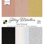 Single-Sided Cardstock Stack 6"X6" 24/Pkg Glitzy Metallics W/Glitter