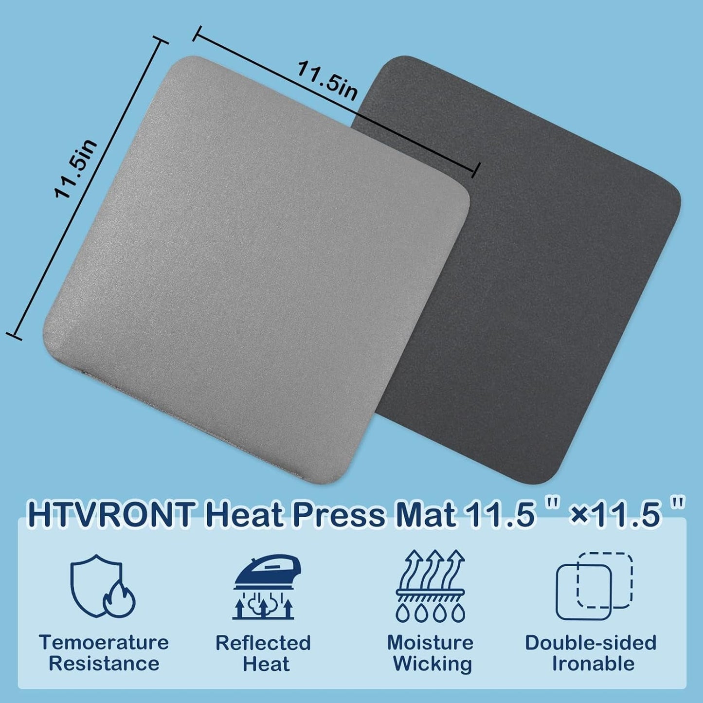 Heat Press Mat &  Teflon Sheets for Heat Press - 3 Pack