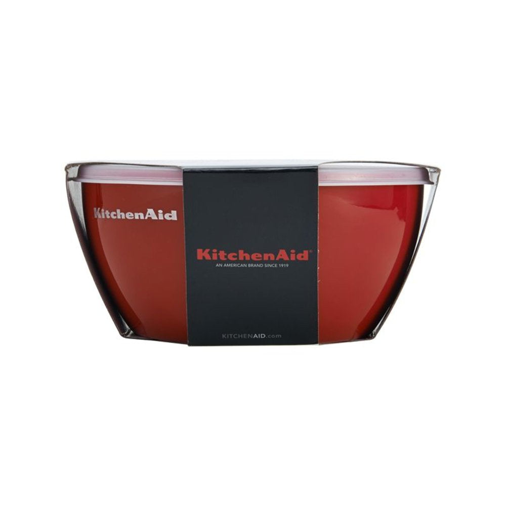 4-Piece Prep Bowl Set with Lids in Empire Red and Assorted Sizes