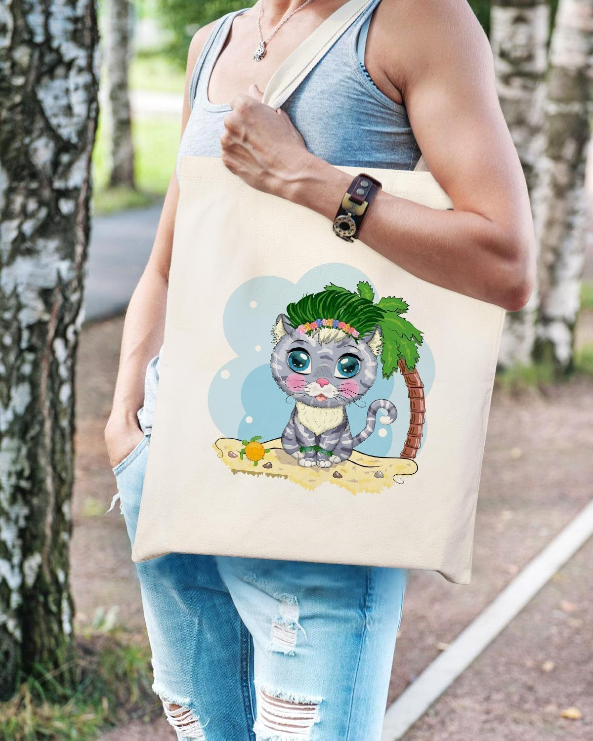 Lzerking 24 Pack Canvas Tote Bags for Sublimation, Painting, HTV - 10Oz Non-Shrink Thick Fabric, 14X15 Inch Blank Tote Bags Bulk for DIY & Custom Gifts