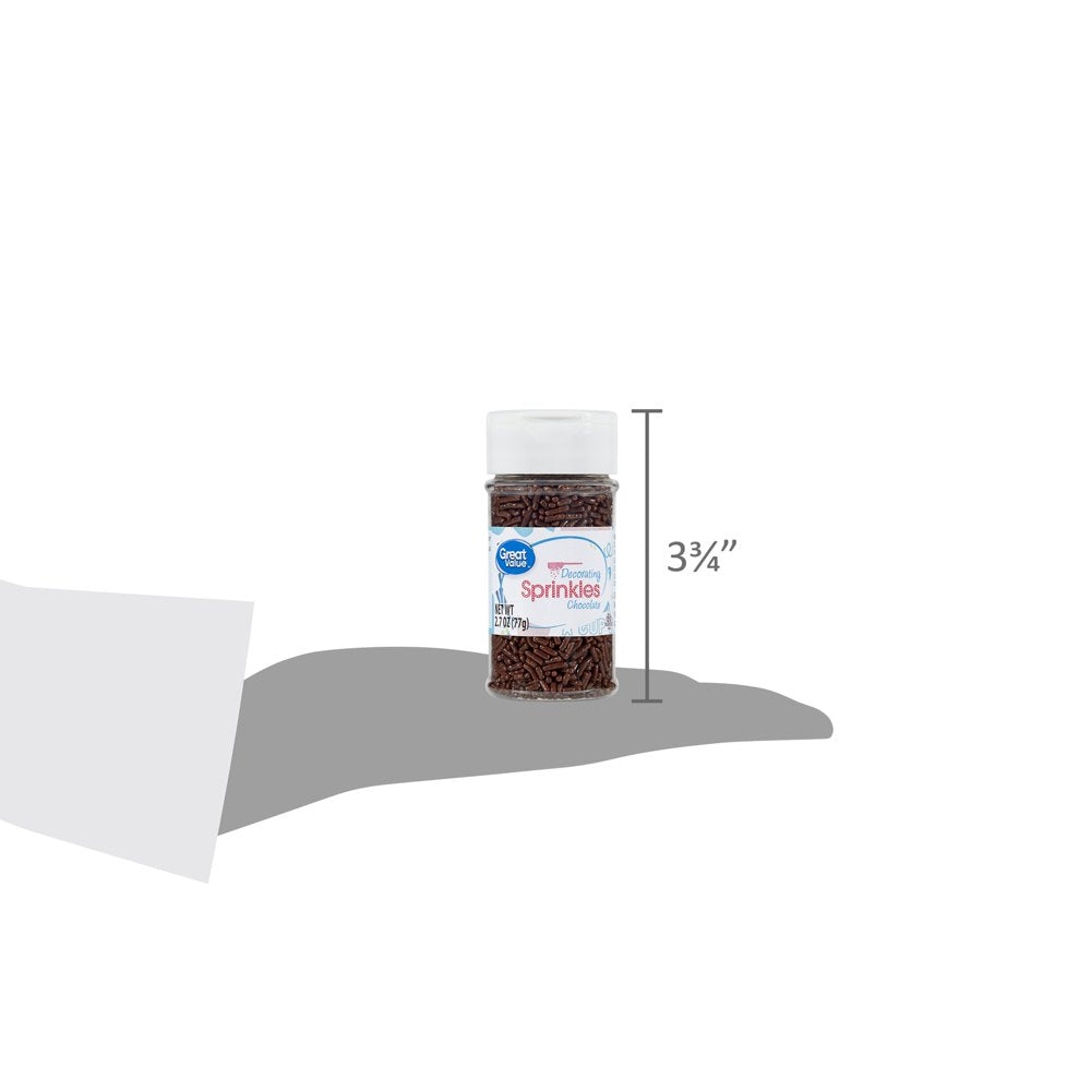 Decorating Sprinkles, Chocolate, 2.7 Oz