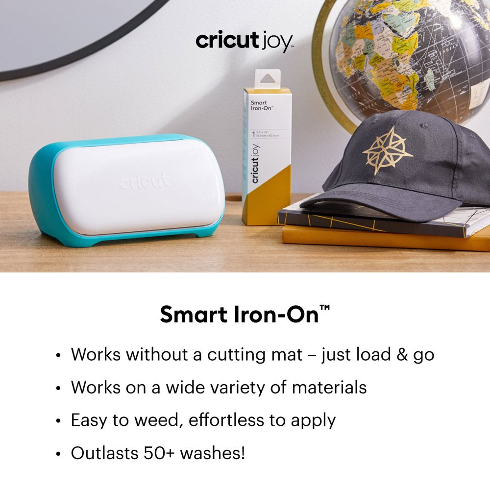 Joy™ Smart Iron-On™ Vinyl, Bright Teal, 5.5" X 24"