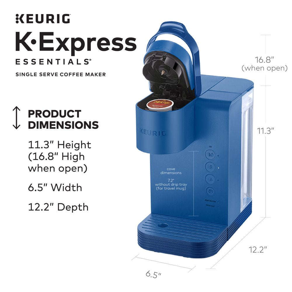 K-Express Essentials Single-Serve K-Cup Pod Coffee Maker, Pacific Blue