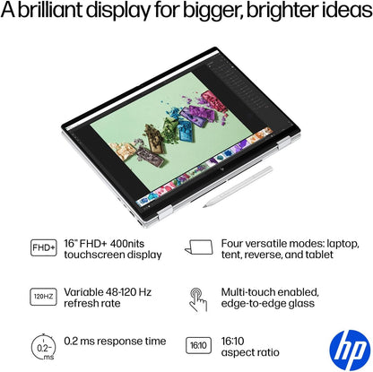 2026 HP Omnibook 7 Flip (Next Gen Envy X360) 2-In-1 Laptop (16" FHD+ Touchscreen, Intel Ultra 7 258V, 32GB DDR5 RAM, 1TB SSD, Arc 140V GPU (16GB), MPP Stylus), AI PC, IR Webcam, Wi-Fi 7, Win 11 Pro