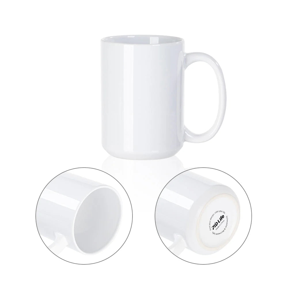 Sublimation Mugs Blanks White Ceramic Photo Cups (11Oz or 15Oz) 8 Pack & 24 Pack
