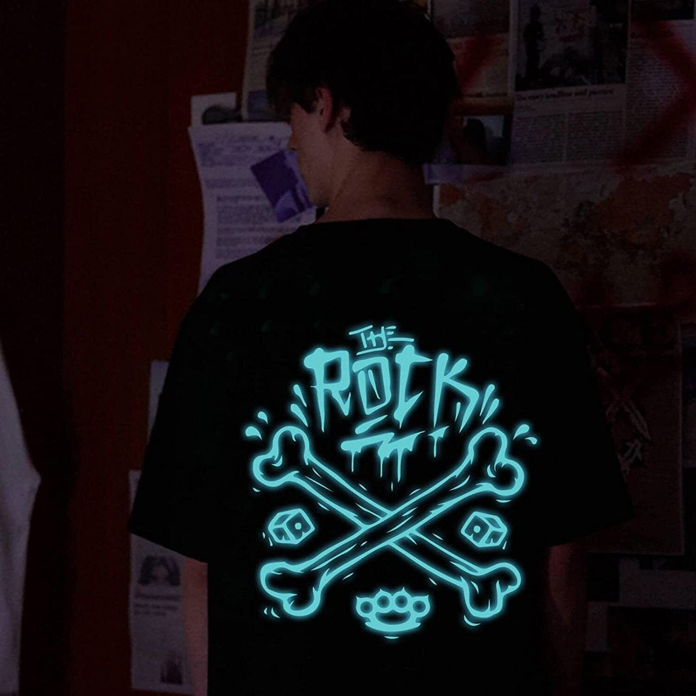 12" X 8FT Glow in the Dark White to Blue Green Heat Transfer Vinyl Iron on T-Shirt for Cricut & All Cutter Machine