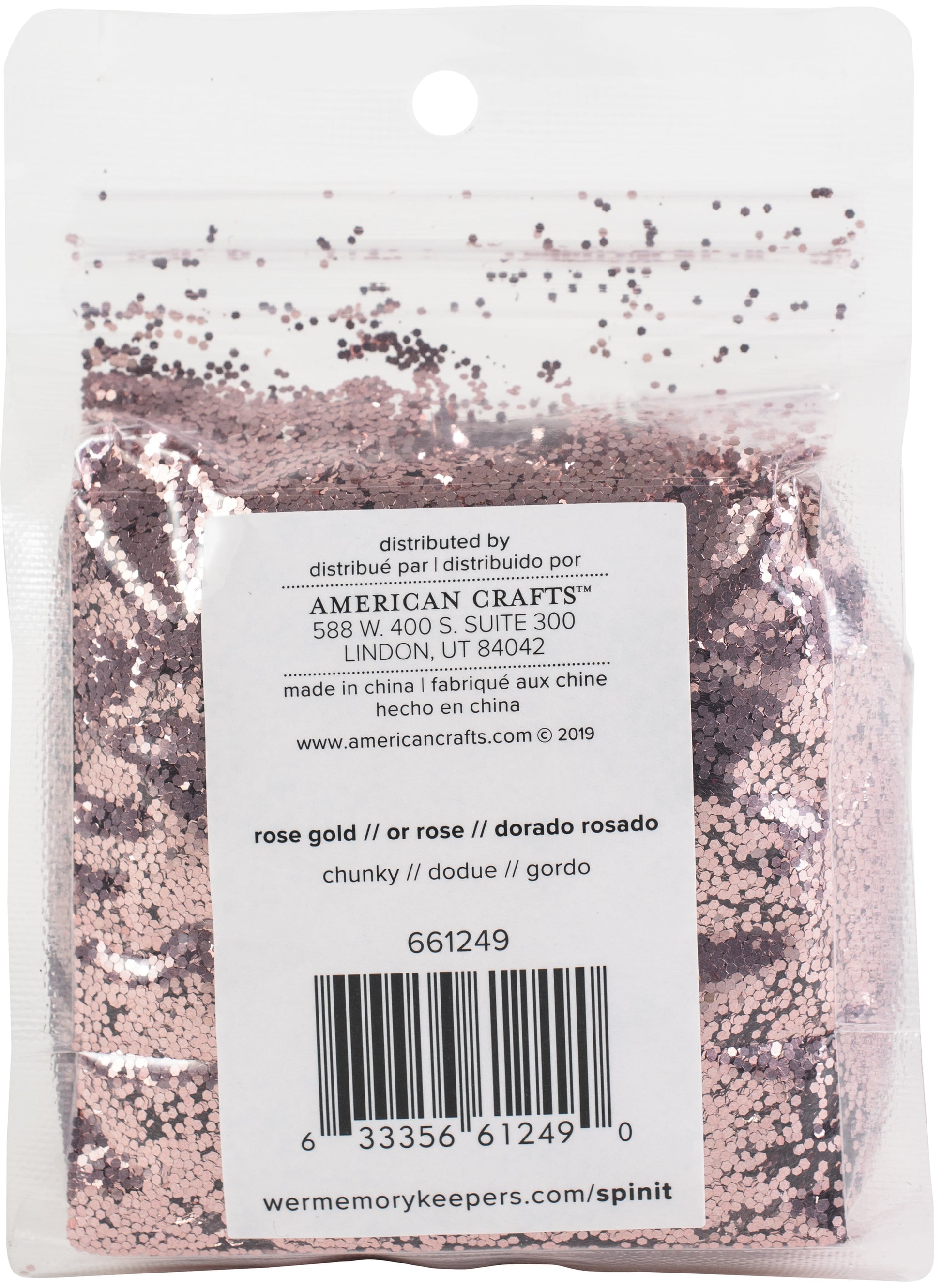 Spin It Chunky Glitter 10Oz-Rose Gold