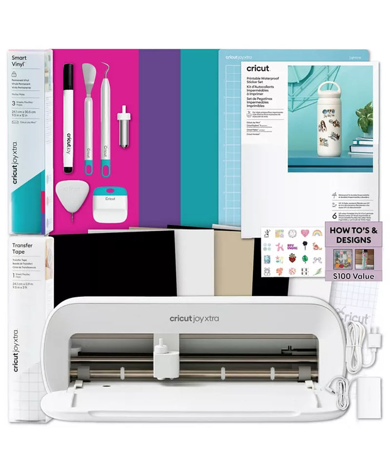 Joy Xtra Machine with Printable Sticker Paper and Vinyl Bundle