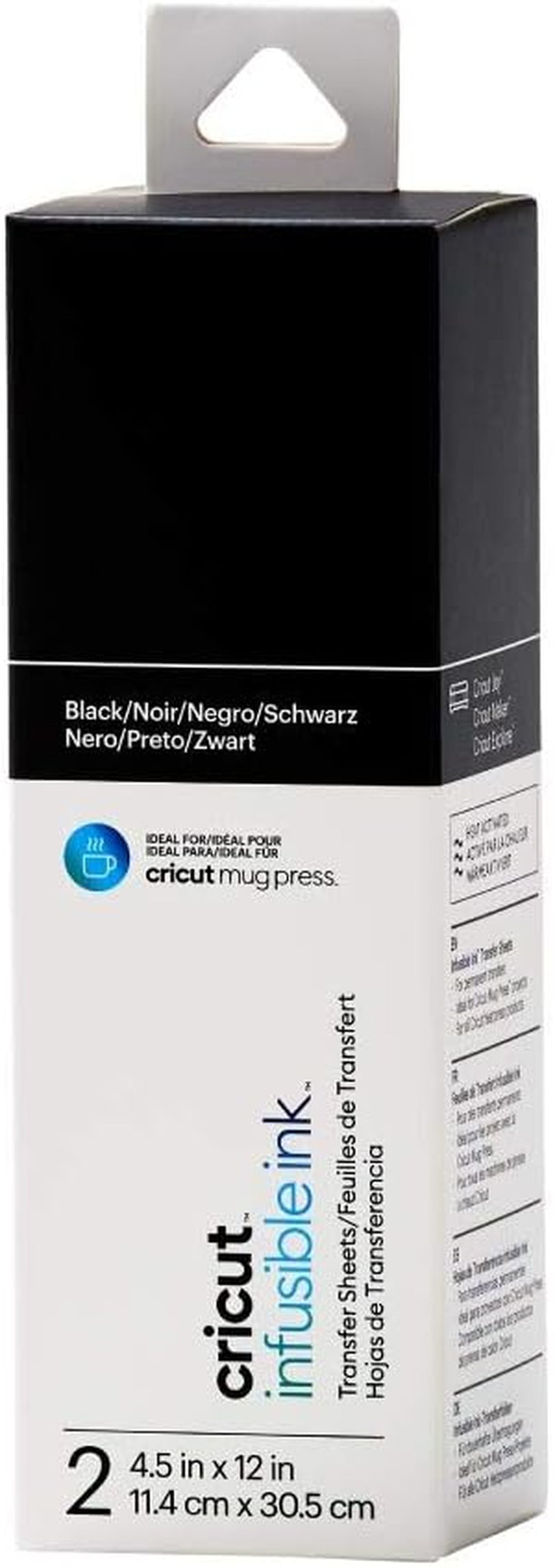 Cricut Infusible Ink Transfer Sheets - 4.5" X 12" - Black - for Cricut Mug Press, Maker, Explore Air 2