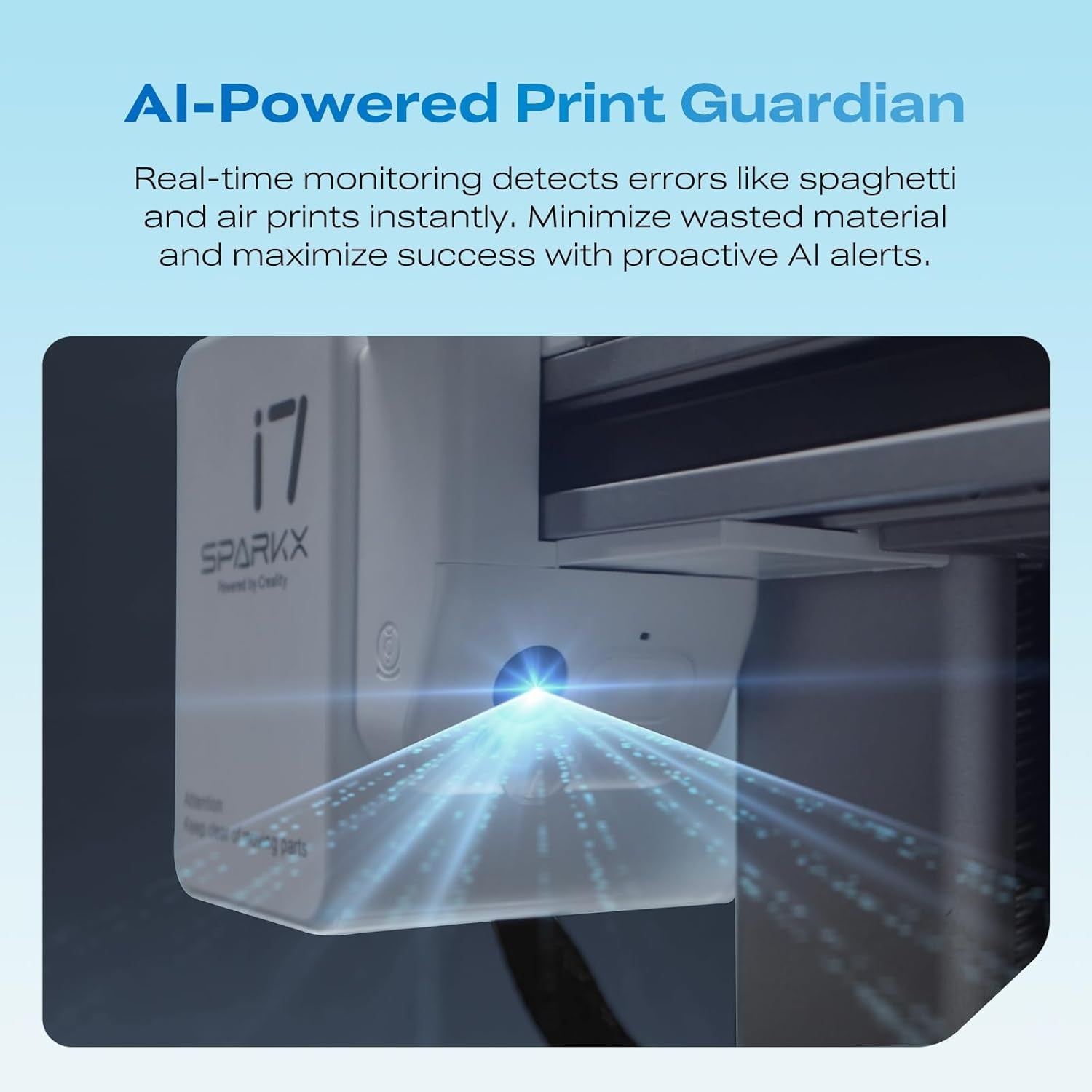 Creality SPARKX I7 Combo 3D Printer,Multi-Color 3D Printer with AI Camera, Auto Leveling, Auto Filament Feeding, Direct Drive Extruder, 260×260×255Mm Build Volume, Wifi Remote Monitoring
