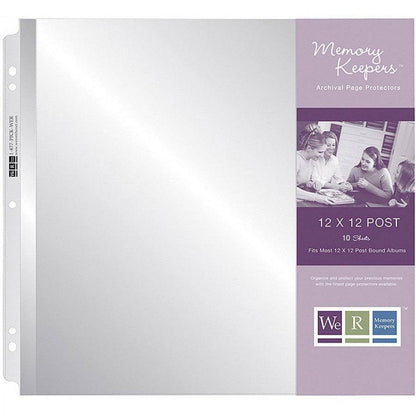 Memory Keepers Clear Post Page Protectors, 12 X 12 Inches, 10 Piece