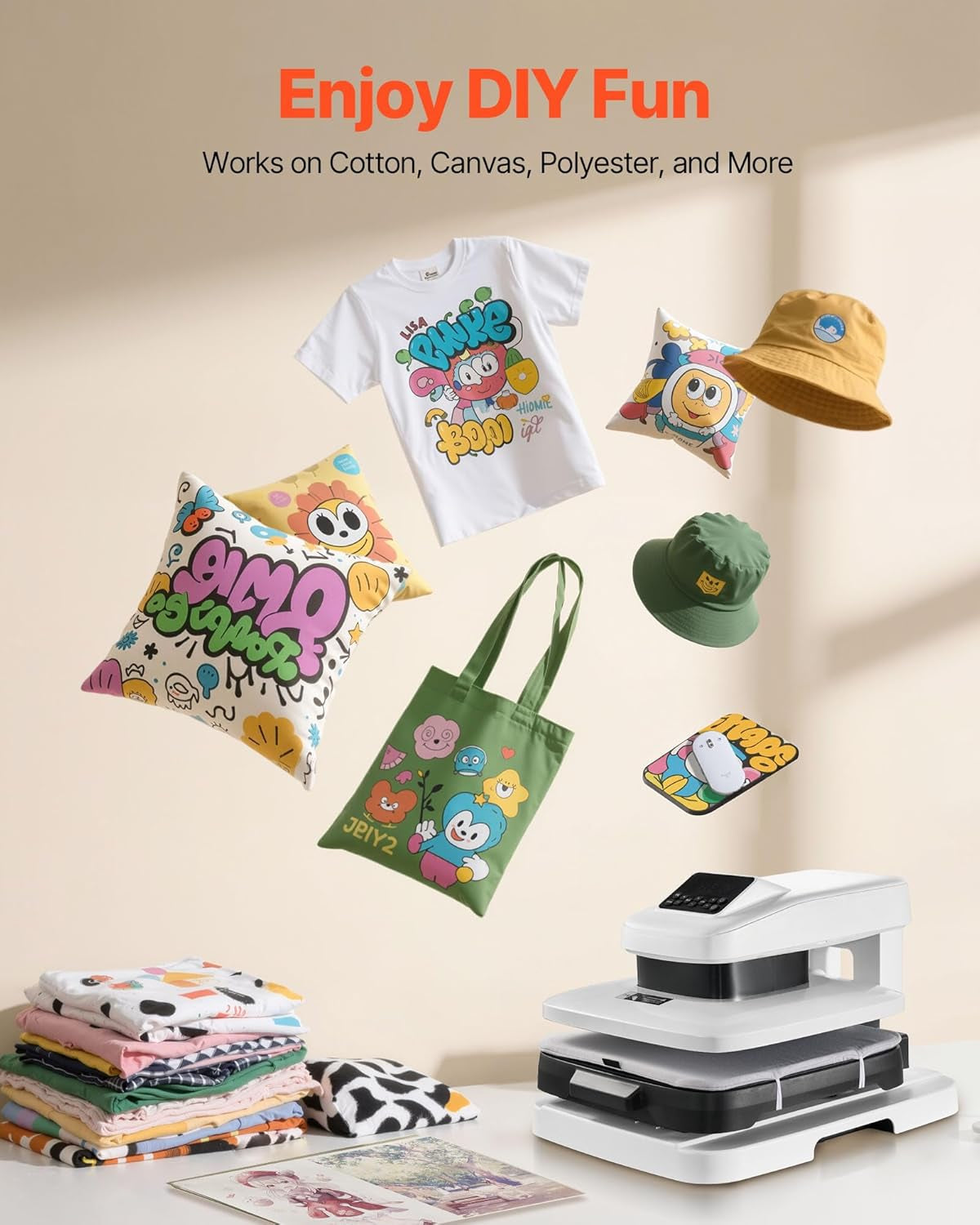 VEVOR Auto Heat Press Machine, 15 X 15 Inch, T-Shirt Press Machine with Auto Release and Adjustable Pressure, Digital Display, Rapid Heating, for Sublimation, Vinyl, Heat Transfer Projects, White