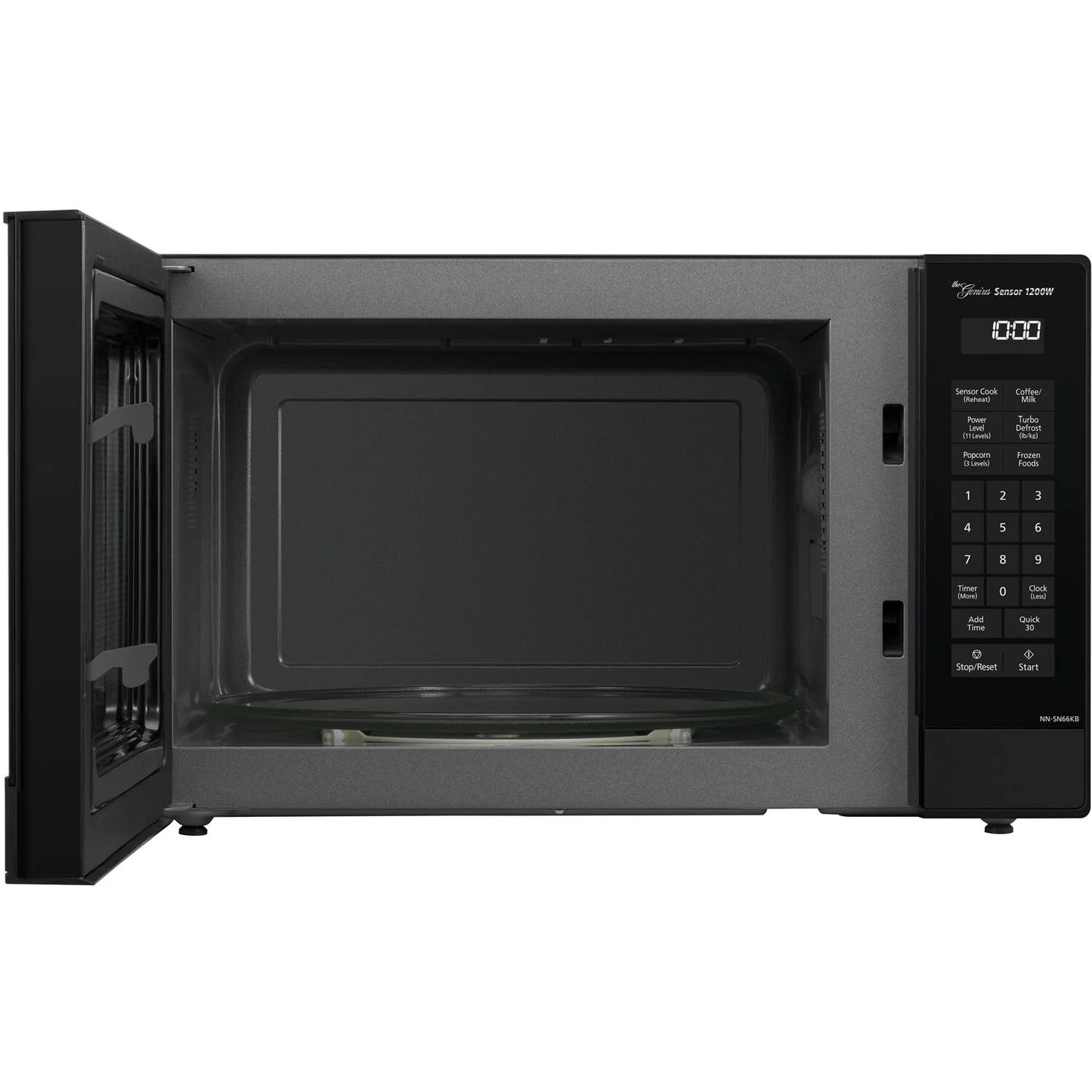 1.2 Cu. Ft. 1200W Genius Sensor Countertop Microwave Oven with Inverter Technology in Black