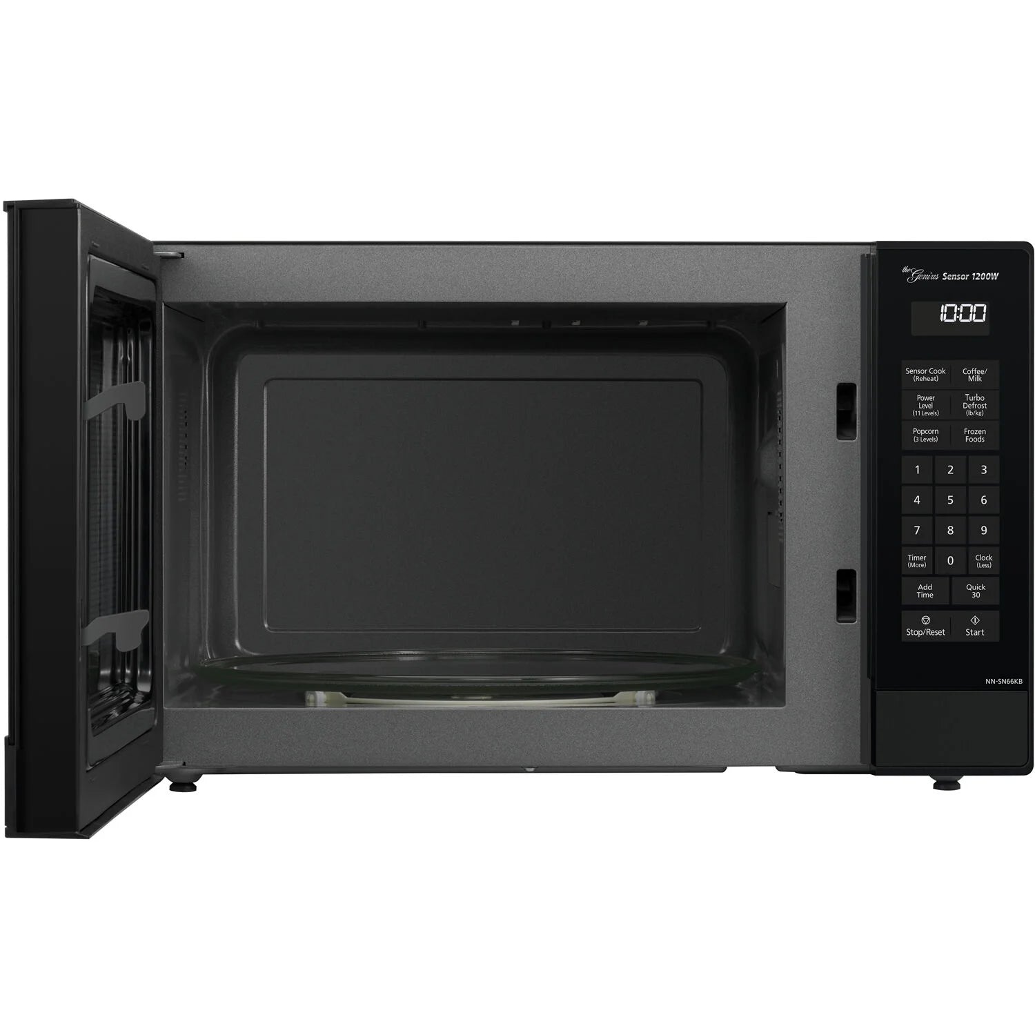 1.2 Cu. Ft. 1200W Genius Sensor Countertop Microwave Oven with Inverter Technology in Black