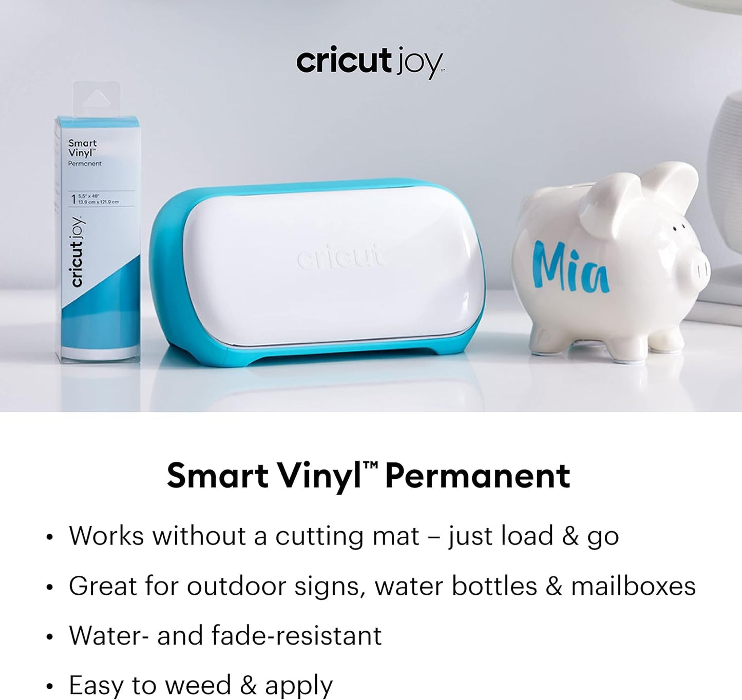 Cricut Matte Metallic Silver Smart Permanent Vinyl (5.5In X 48In, 3Pk) for Cricut Joy Machine, Matless Cutting, Weather-Resistant, 3 Pieces
