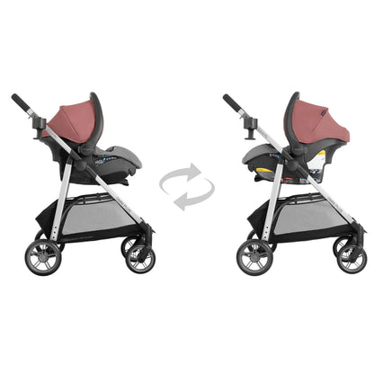 Evenflo Omni plus Travel System with Litemax Infant Car Seat, Shasta Pink