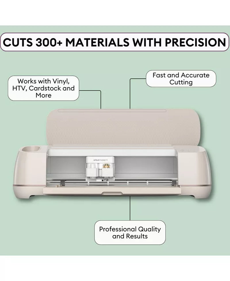 Maker 4 Cutting Machine with Vinyl and Iron-On Sheets Bundle