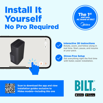 10,000 BTU Smart Portable Air Conditioner, New, Covers up to 450 Sq. Ft., Black,